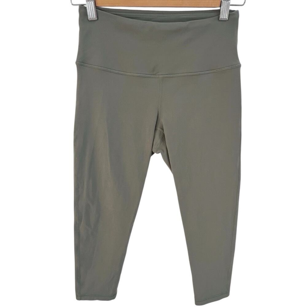 Prana Capri Leggings Pants Womens Sz S Olive Green Yoga Gym Fitness Workout